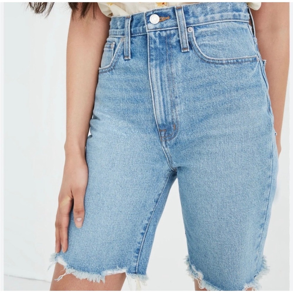 Madewell Light Blue High-Rise Denim Jean Shorts